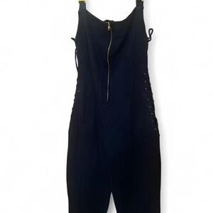 Women's Black and Navy Jumpsuit